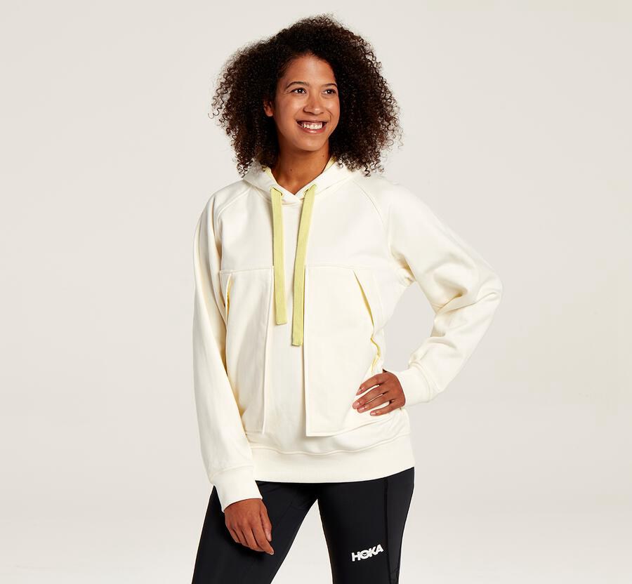 Hoka Australia One One Bondi - Womens Hoodie White - IZAVU-7084